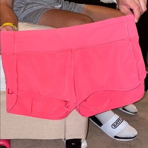 Pink Lululemon shorts